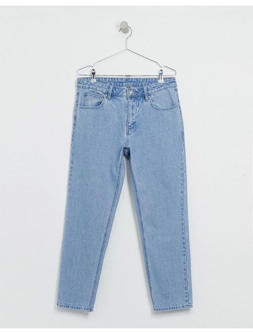 Asos Design classic rigid jeans in light stone wash blue