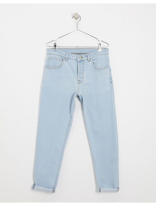 Asos Design tapered jeans in light wash
