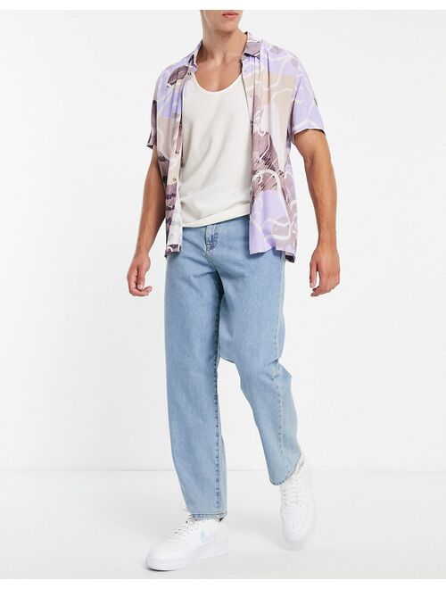 Asos Design baggy jeans in light stone wash