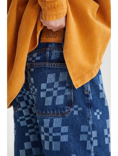 BDG Bow Fit Jean Checkerboard Print