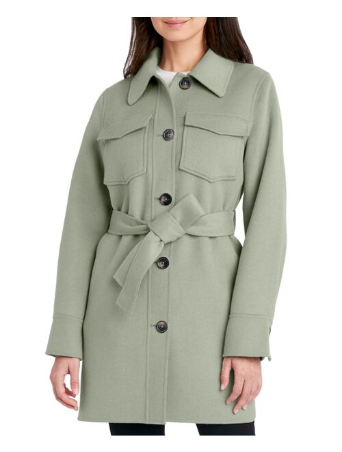 Tahari Double-Face Belted Shirt Jacket