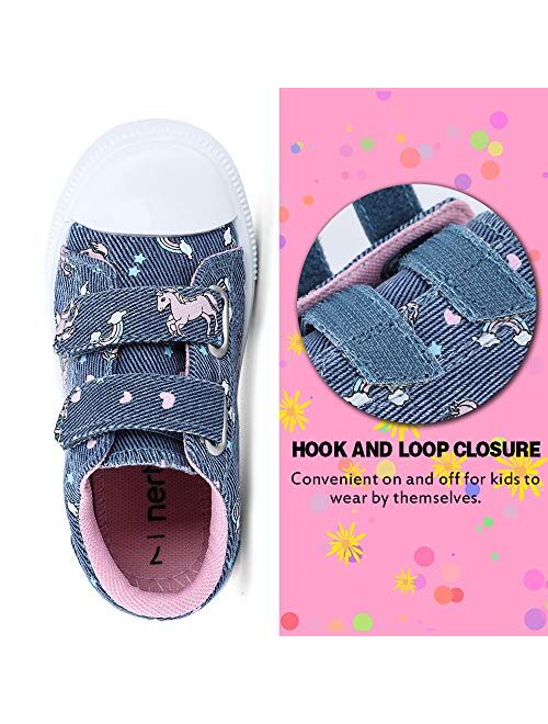 nerteo Toddler Boys & Girls Shoes Kids Canvas Sneakers