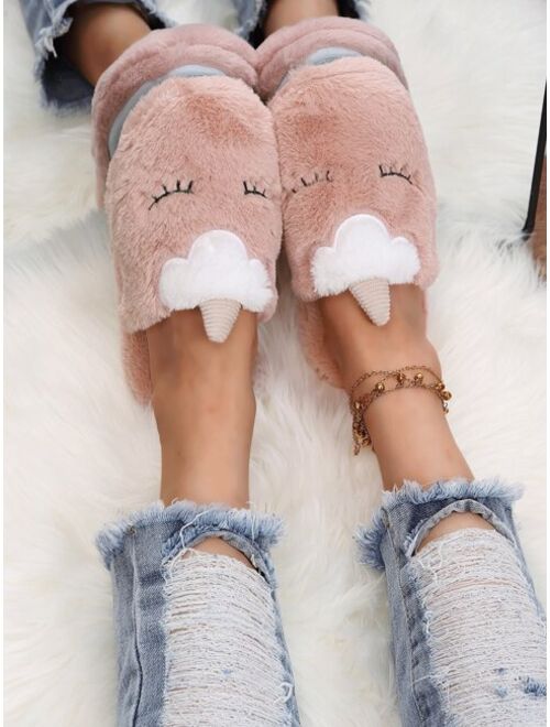 Shein Cartoon Unicorn Design Bedroom Slippers