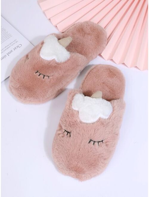 Shein Cartoon Unicorn Design Bedroom Slippers