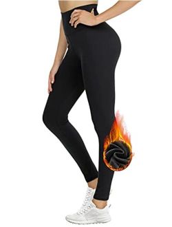 NexiEpoch Fleece Lined Leggings Women - High Waisted Winter Yoga Pants Soft Thermal Warm Tights for Hiking Workout