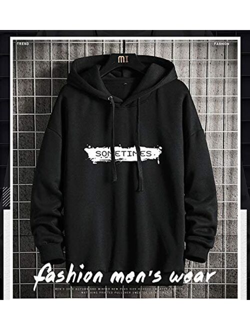 Hoodies for Men & Woman Pullover Sweatshirt, Mens Fashion Hip-Hop Hooded Casual Long Sleeve