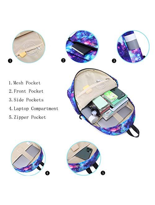 Abshoo Lightweight Water Resistant Backpacks for Teen Girls School Backpack with Lunch Bag