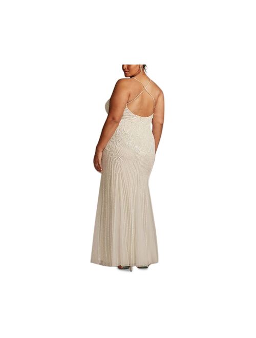 Adrianna Papell Plus Size Beaded Embellished Gown