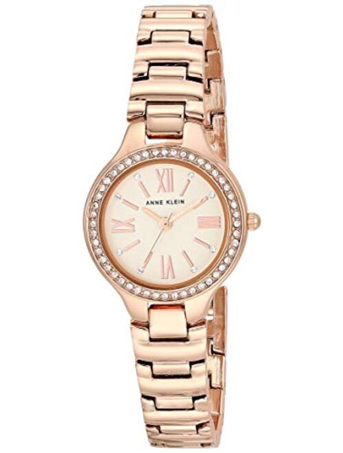 Anne Klein Women's Premium Crystal Accented Watch and Bracelet Set, AK/3582