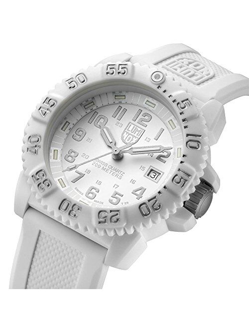 Luminox Outdoor WomensDive  Watch Navy Seals Colormark (XS.3057.WO/ 3050 Series): Swiss Made + White Fiberglass Case Dial and Band + 200m Waterproof