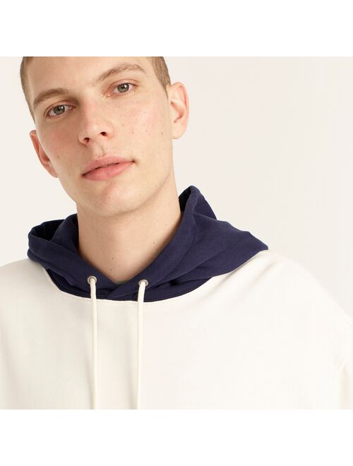 J.Crew French terry hoodie in colorblock