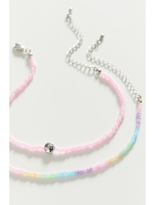 Urban outfitters Beaded Anklet Icon Charm Set