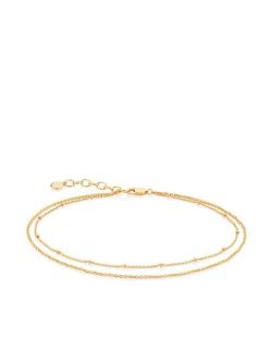 double-chain adjustable anklet