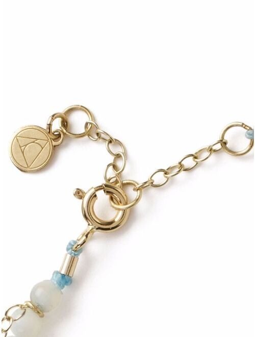 18kt yellow gold mother-of-pearl anklet
