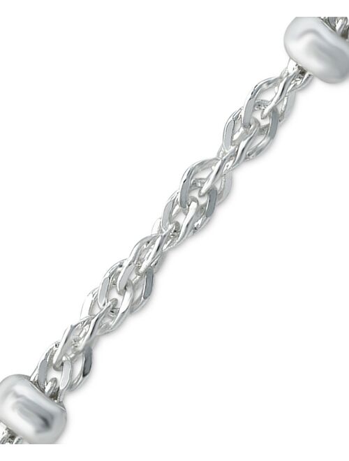 Giani Bernini Sterling Silver Ankle Bracelet, Singapore Chain, Created for Macy's