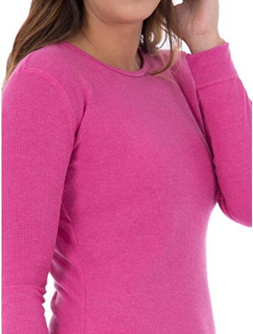 Fruit of the Loom Women's Soft Waffle Thermal Crew Neck Shirt