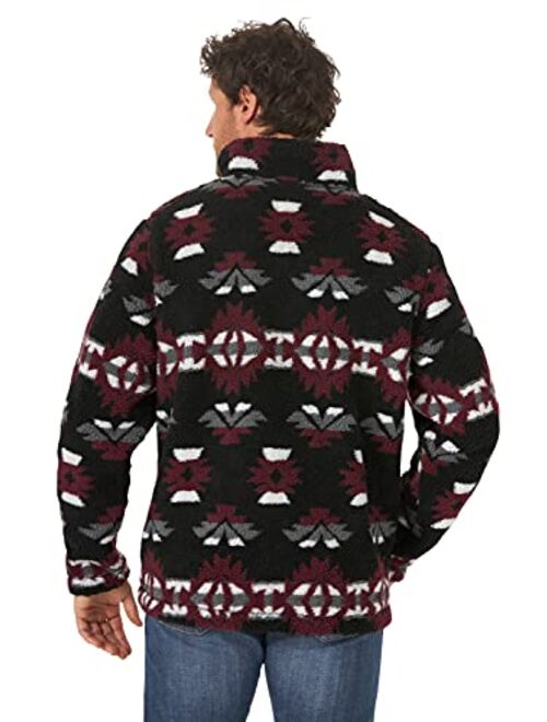 Wrangler Men's 1/4 Zip Sherpa Pullover