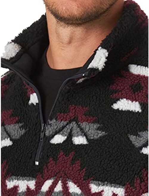 Wrangler Men's 1/4 Zip Sherpa Pullover