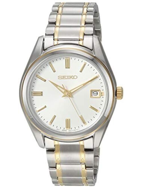Seiko Women's Essentials Stainless Steel Japanese Quartz Steel Two Tone Strap, Silver/Gold, 0 Casual Watch (Model: SUR320)