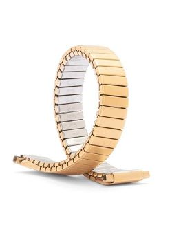 Ladies Twist-O-Flex Expansion Replacement Watch Band Gold and Silver Tone Straight End Tapered 11-14mm