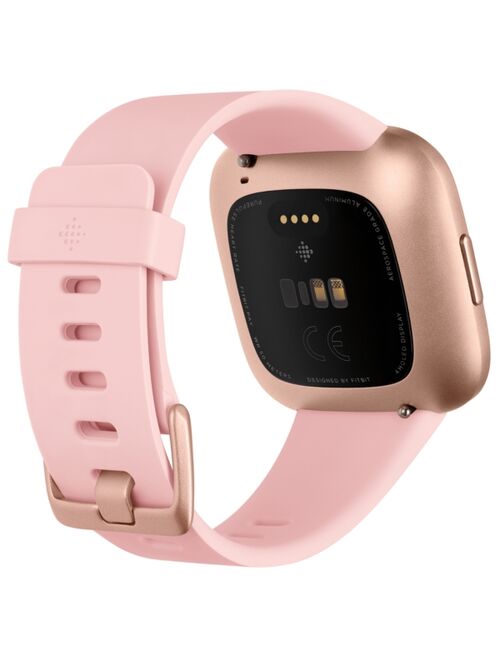 Fitbit Versa 2 Rose Elastomer Strap Touchscreen Smart Watch 39mm