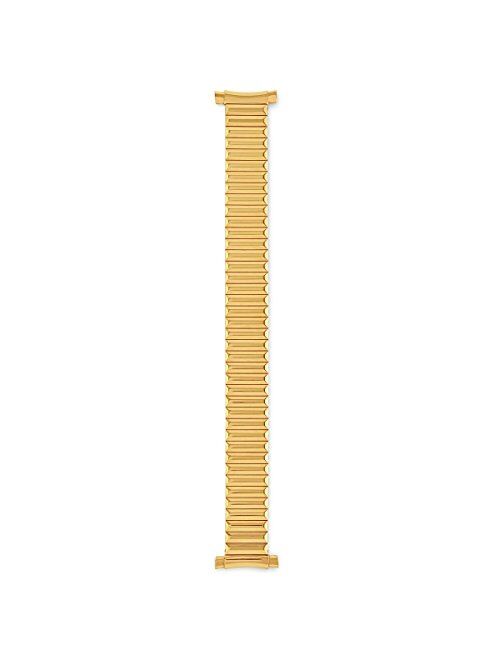 Speidel Men’s Stainless Steel Comfortable Stretch Watch Band, Gold or Silver Tone Replacement Strap, 16-22mm, Straight End or Curved End with No Clasp Extra Long Lengths 