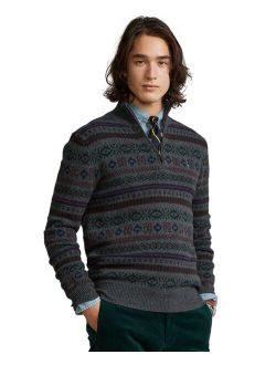 Men's Fair Isle Wool-Cashmere Sweater