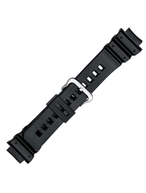 Speidel PVC Replacement Black Watch Band for Casio G Shock in16mm