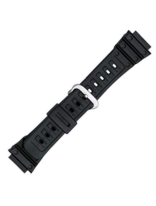 Speidel PVC Replacement Black Watch Band for Casio G Shock in 18mm and 20mm
