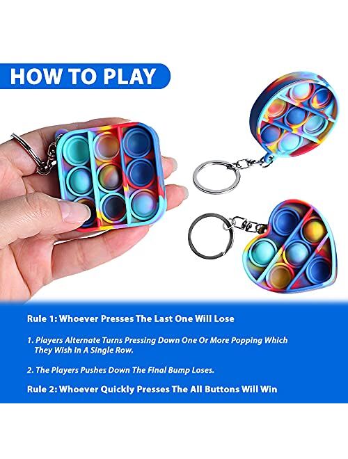 Echodry Fidget Keychain – 3pcs Bubble Sensory Fidget Set – Premium Stress Relief Toys for Kids and Adults – Soft Silicone Bubble Sensory Toys – Mini Popping Bubble Sensor
