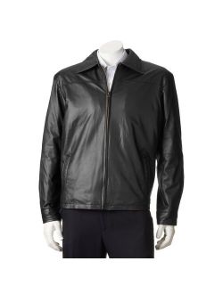 Big & Tall Excelled New Zealand Lamb Leather Open-Bottom Jacket