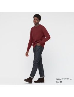 WASHABLE STRETCH MILANO RIBBED CREW NECK LONG-SLEEVE SWEATER