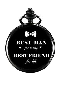 Pocket Watch for Best Man Gifts Engraved Birthday Anniversary Meaningful Year Gifts for Men