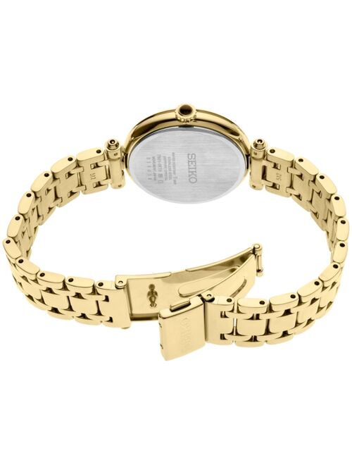Seiko Women's Diamond (1/8 ct. t.w.) Gold-Tone Stainless Steel Bracelet Watch 30mm