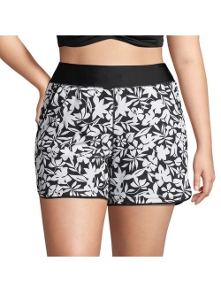 Plus Size Lands' End Quick Dry Thigh-Minimizer With Panty Swim Board Shorts