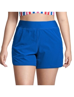 Plus Size Lands' End Quick Dry Thigh-Minimizer With Panty Swim Board Shorts