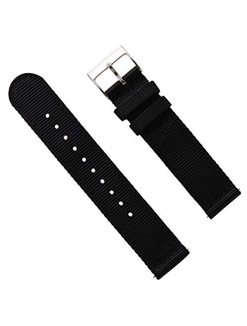 Gemony Premium Nylon Quick Release Replacement Watch Bands for Men and Women, Watches and Smartwatches, 18mm, 20mm, 22mm