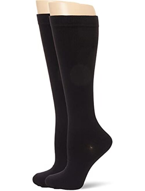 MediPeds Nylon Over The Calf Socks with Diabetic Compression Fit 2 Pairs