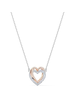 Women's Infinity Heart Jewelry Collections, Rose Gold Tone & Rhodium Finish, Clear Crystals