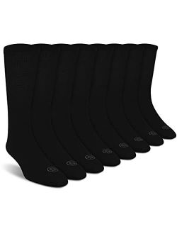 Doctor's Choice Men's Diabetic Crew Socks, Black, Large, Sock Size 10-13