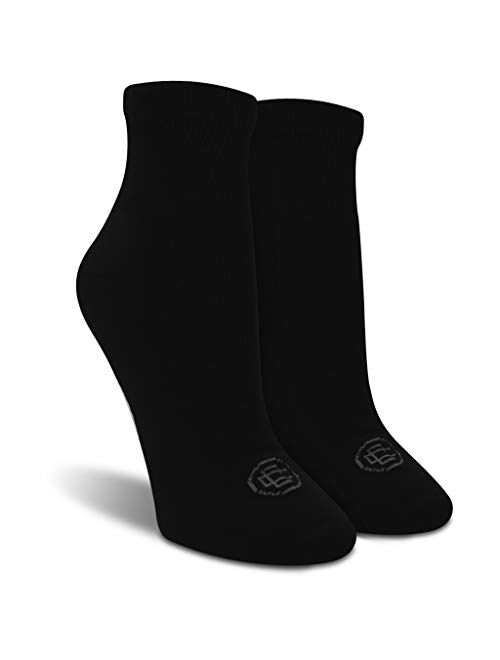 Doctor's Choice Women's Diabetic Crew Socks, Non-Binding, Circulatory, Cushioned, 4 Pack, White, Shoe Size 6-10, Sock Size 9-11