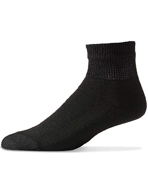 Diabetic Quarter Socks for Men - 12 Pack - Made in USA
