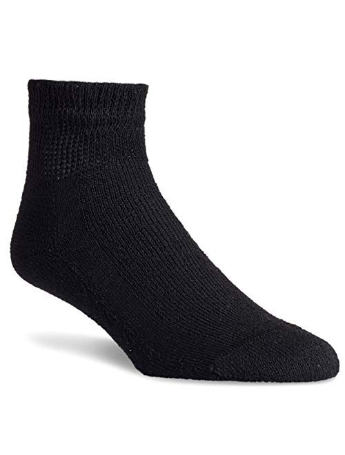 Diabetic Quarter Socks for Men - 12 Pack - Made in USA