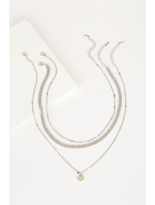 Lulus Three-Way Tie Gold Necklace Set