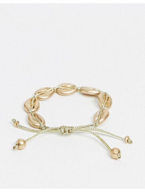 South Beach faux shell bracelet in gold