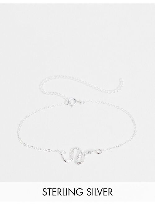Kingsley Ryan Exclusive bracelet with snake charm in sterling silver