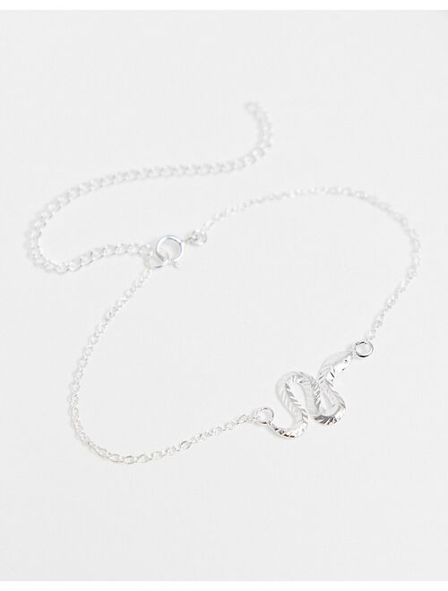 Kingsley Ryan Exclusive bracelet with snake charm in sterling silver