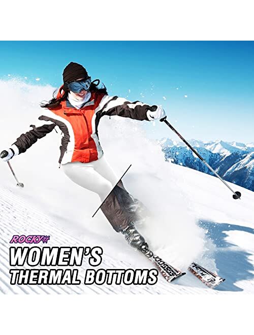 Rocky Women's Thermal Bottoms (Long John Base Layer Underwear Pants) Insulated for Outdoor Ski Warmth/Extreme Cold Pajamas