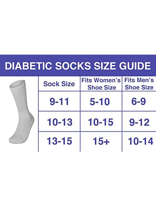 Special Essentials 12 Pairs Women's Cotton Diabetic Crew Socks Black 9-11