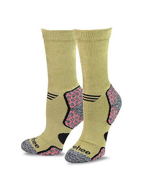 TeeHee Viscose from Bamboo Cushion Crew Diabetic Socks for Women and Men Multipack
